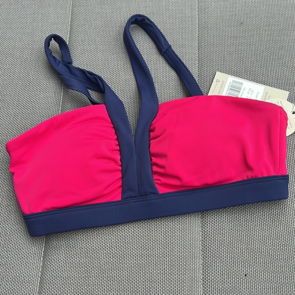NWT Boden Swim Corsica V neck bikini top . Sz 14. BG - Picture 2 of 4